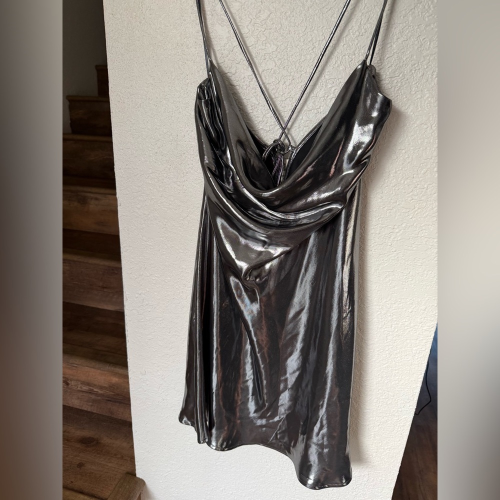 ZARA Metalic Mini Dress